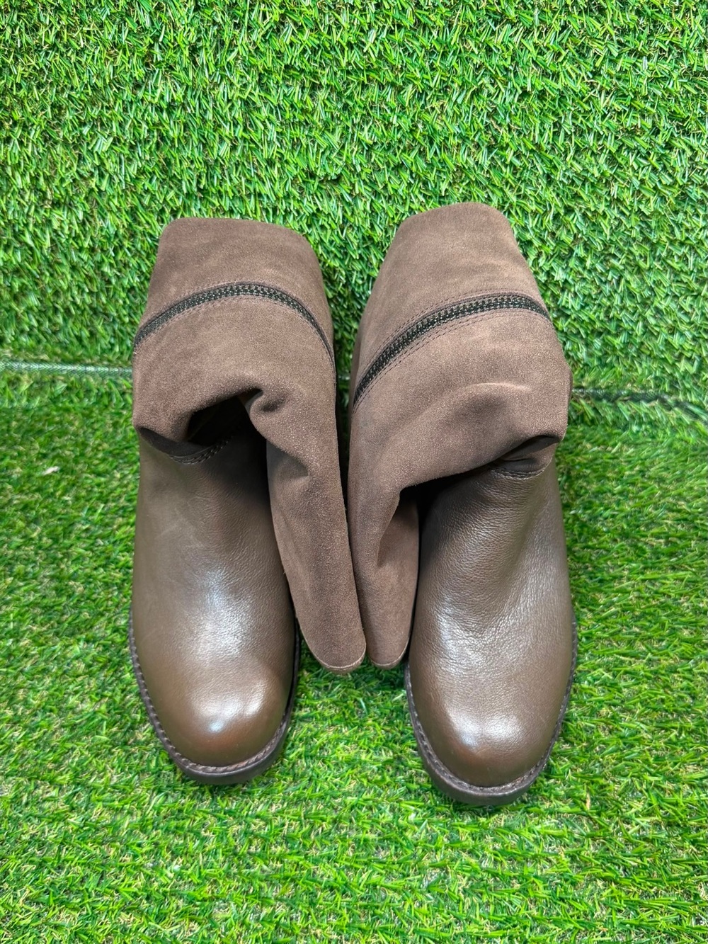 COACH Bailey Brown Leather Suede Shearling Riding Boots A7931 Women's Size 5.5B